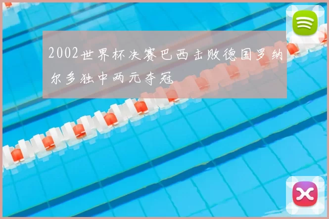 2002世界杯决赛巴西击败德国罗纳尔多独中两元夺冠